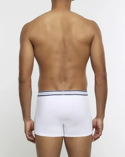 River Island 4PK and White cotton stretch Trunks< Underwear & Socks