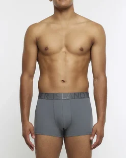 River Island 4PK Dark cotton stretch trunks< Underwear & Socks
