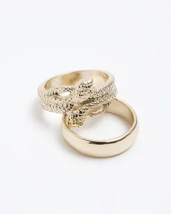 River Island 2PK gold colour snake ring< Jewellery & Watches