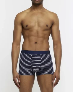 River Island 4PK stripe Cotton Stretch trunks< Underwear & Socks