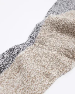 River Island 2pk Neutral knit boot socks< Underwear & Socks
