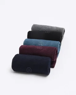 River Island 5PK embroidered ankle socks< Underwear & Socks