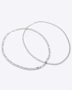 River Island 2PK silver colour chain necklace< Jewellery & Watches