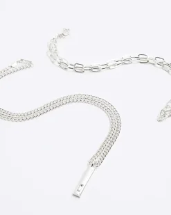 River Island 2PK silver colour pendant necklace< Jewellery & Watches