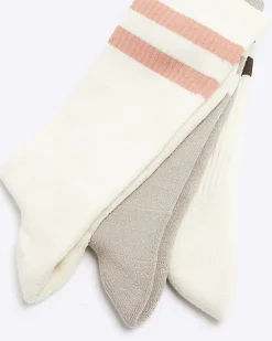 River Island 3PK double stripe tube socks< Underwear & Socks