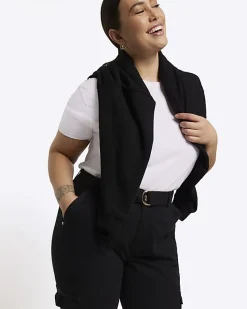 River Island Plus belted utility cargo trousers< Plus
