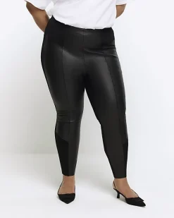 River Island Plus faux leather leggings< Plus
