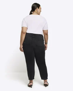River Island Plus high waisted mom jeans< Plus