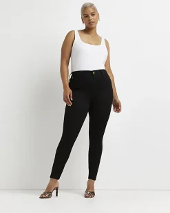 River Island Plus high waisted skinny jeans< Plus
