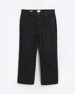 River Island Plus mid rise relaxed straight jeans< Plus