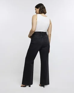 River Island Plus mid rise relaxed straight jeans< Plus