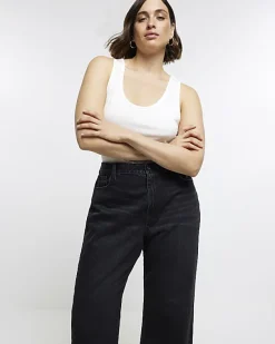 River Island Plus mid rise relaxed straight jeans< Plus