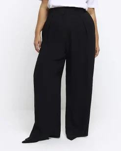 River Island Plus pleated wide leg trousers< Plus