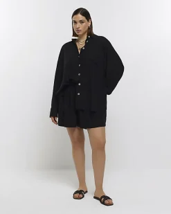 River Island Plus shorts with linen< Plus