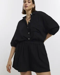 River Island Plus shorts with linen< Plus