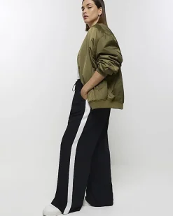 River Island Plus side stripe wide leg joggers< Plus