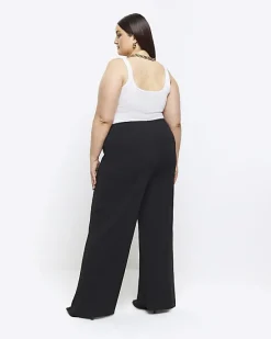 River Island Plus stitched wide leg trousers< Plus