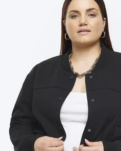 River Island Plus tailored crop bomber jacket< Plus