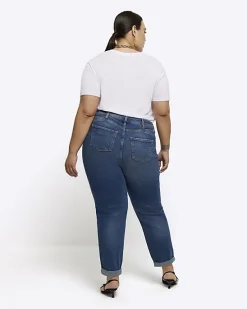 River Island Plus high waisted mom jeans< Plus