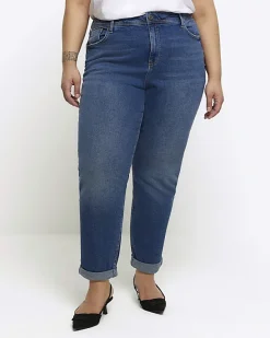 River Island Plus high waisted mom jeans< Plus