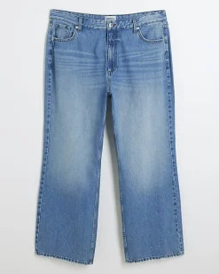 River Island Plus high waisted straight leg jeans< Plus