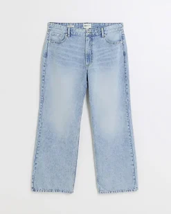 River Island Plus mid rise straight jeans< Plus