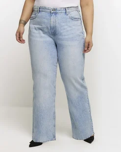 River Island Plus mid rise straight jeans< Plus