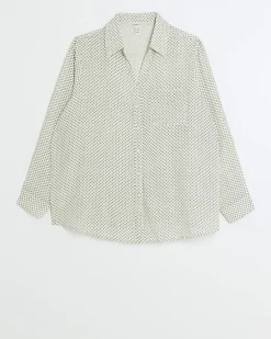River Island Plus geometric print shirt< Plus