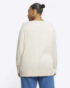 River Island Plus knit long sleeve top< Plus