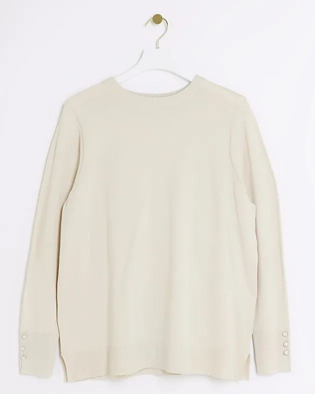 River Island Plus knit long sleeve top< Plus