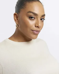 River Island Plus knit long sleeve top< Plus