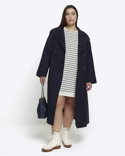 River Island Plus stripe sweatshirt mini dress< Plus