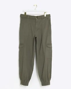 River Island Plus belted utility cargo trousers< Plus