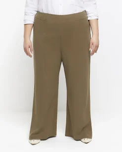 River Island Plus stitched wide leg trousers< Plus