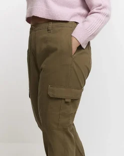 River Island Plus zip cuffed cargo trousers< Plus