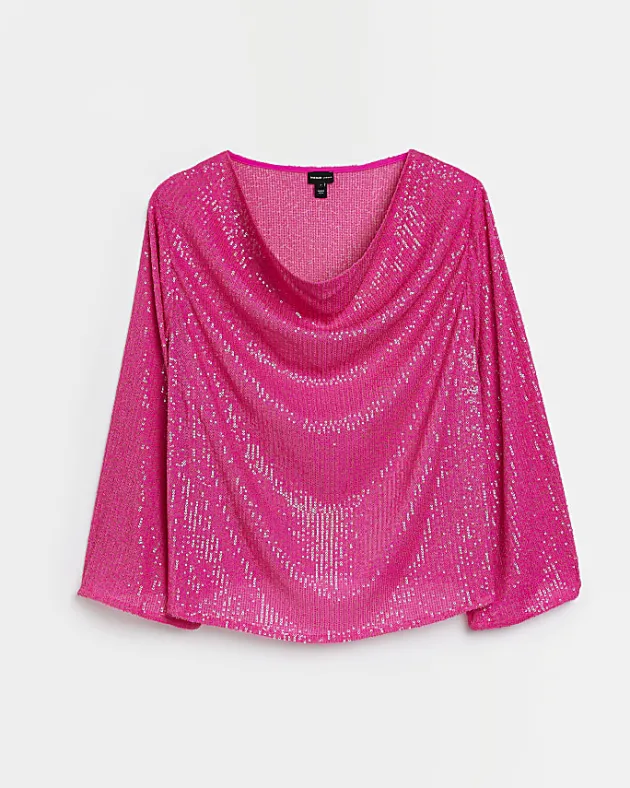 River Island Plus sequin blouse< Plus