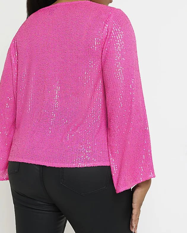 River Island Plus sequin blouse< Plus
