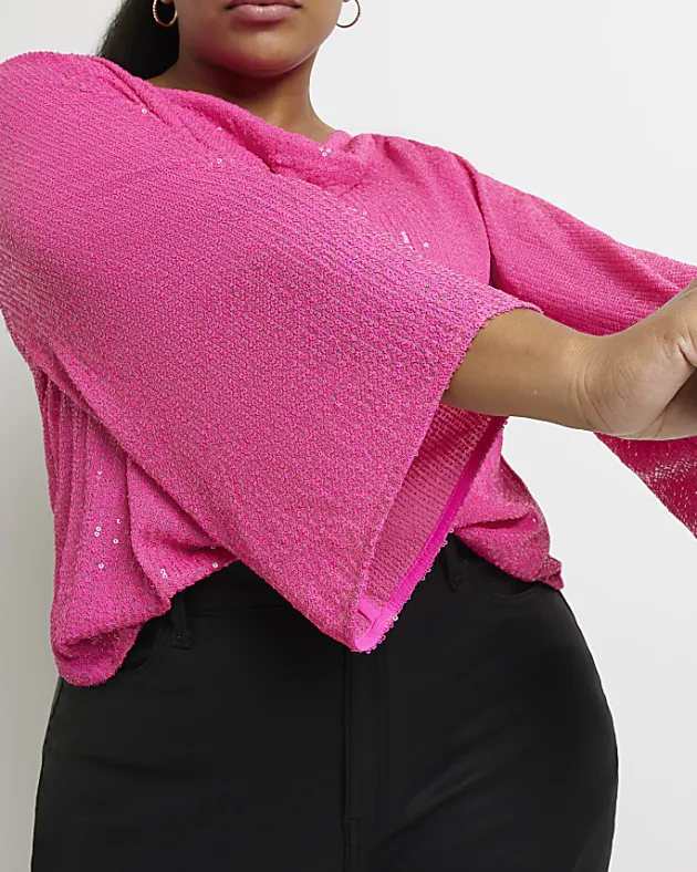 River Island Plus sequin blouse< Plus