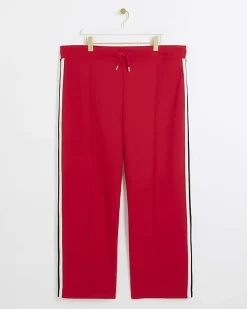 River Island Plus side stripe wide leg joggers< Plus