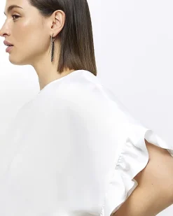 River Island Plus frill sleeve t-shirt< Plus