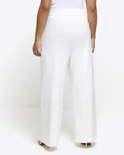 River Island Plus pleated wide leg trousers< Plus