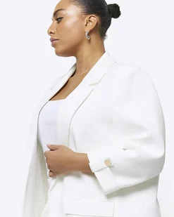River Island Plus roll sleeve blazer< Plus