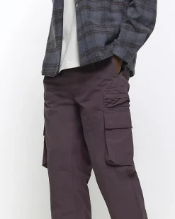 River Island regular fit elasticated cargo trousers< Trousers