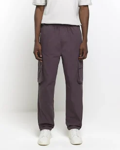 River Island regular fit elasticated cargo trousers< Trousers