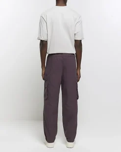 River Island regular fit elasticated cargo trousers< Trousers