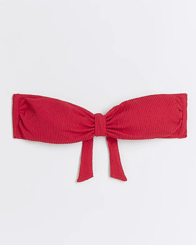 River Island crinkle bandeau bikini top< Swimwear & Beachwear