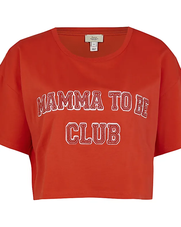 River Island cropped maternity t-shirt< Maternity