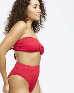 River Island high waisted crinkle bikini bottoms< Swimwear & Beachwear