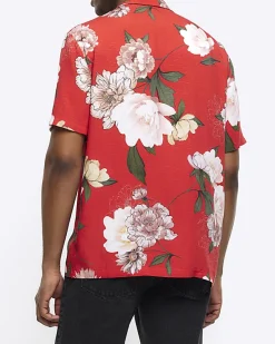 River Island regular fit floral revere shirt< Shirts