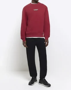 River Island regular fit graphic sweatshirt< Tracksuits